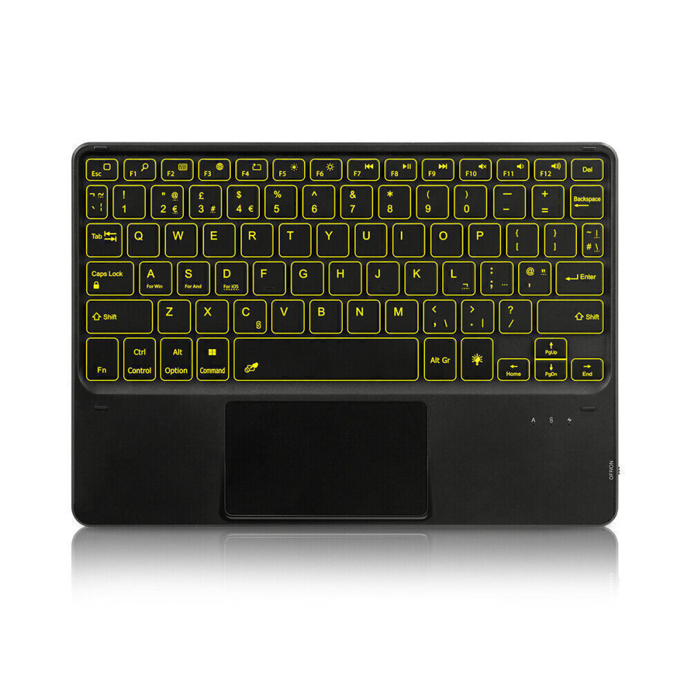 Rechargeable Backlit Bluetooth Touchpad Keyboard Mouse For Android IOS Tablet PC