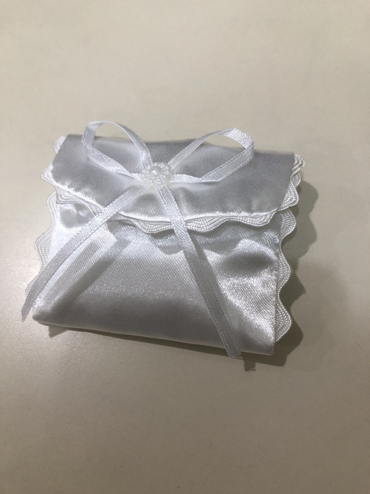 white stain Rosary case  perfect for first communion or Baptism