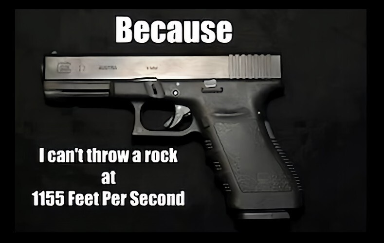 Because I Can't Throw A Rock At 1155 Feet Per Second MAGNET