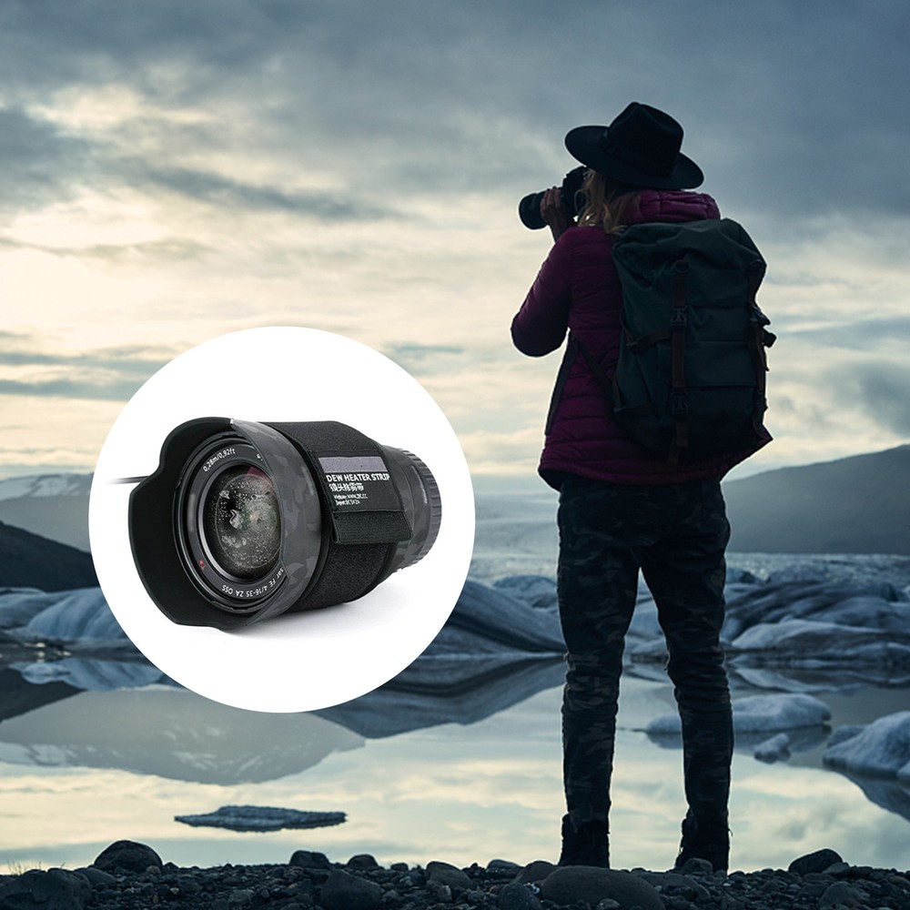 USB Dew Heating Strip with 3 Heat Settings Temperature Controller for Camera Len