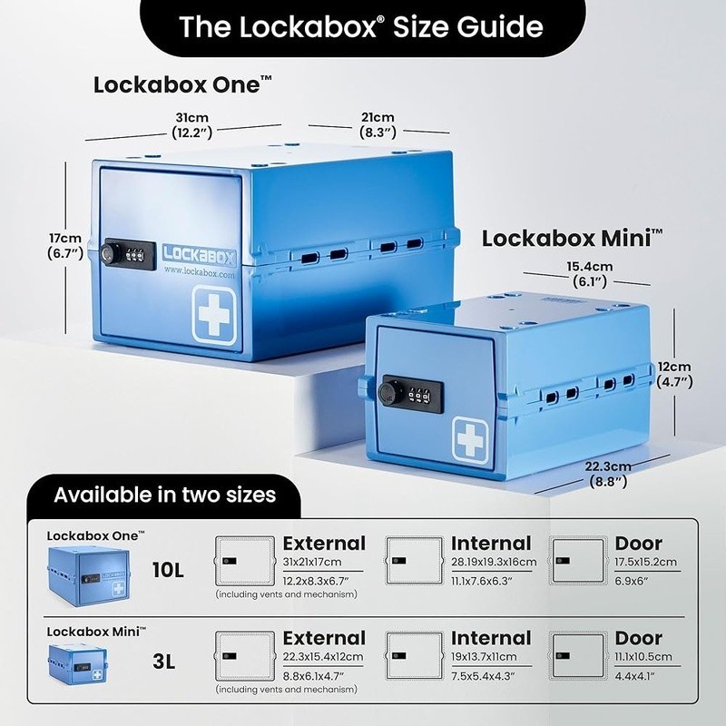 12"x8"x6.6"Premium Medicine Lock Storage Box Medium Medication Lock Box w/Code