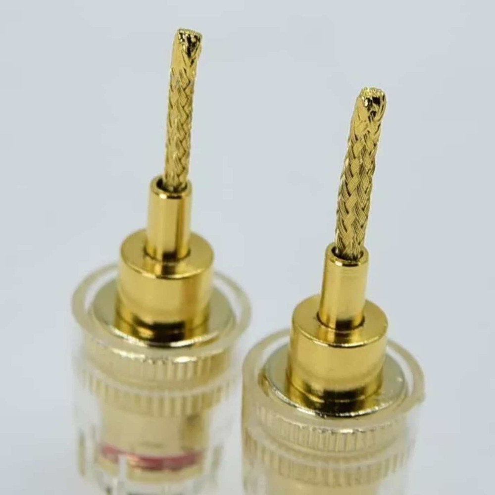 4* Replacement 4mm HIFI Cable Banana Adapter Plug Pin Interface(2mm) Connector