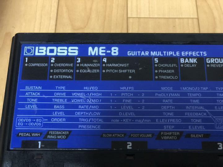 Boss ME-8 GUITAR MULTIPLE EFFECTS Pedal Processor MIJ Roland Tested Working