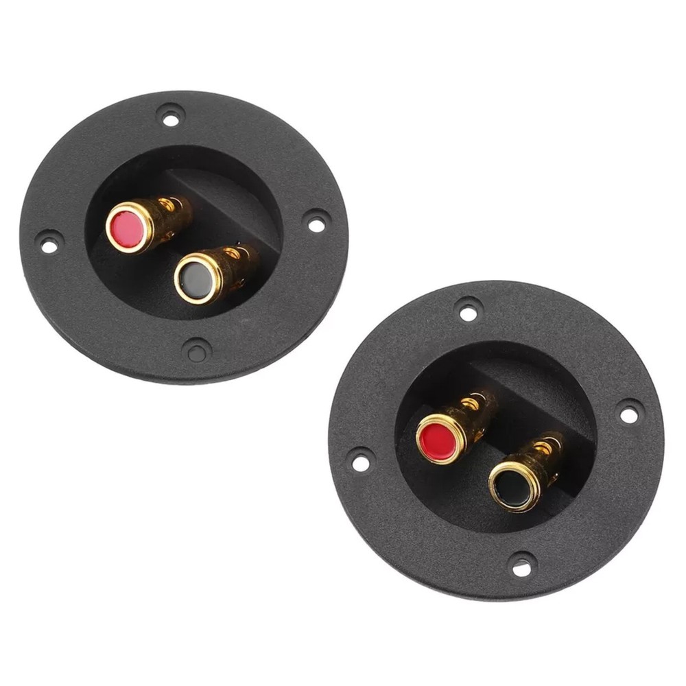 Round Spring Cup Terminal Connector for Speaker Box Subwoofer Enclosure 2-Way