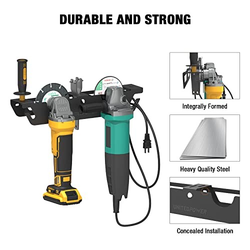 Angle Grinder Holder - Angle Grinder Rack/Stand Storage Rack with Cord 2 Bay