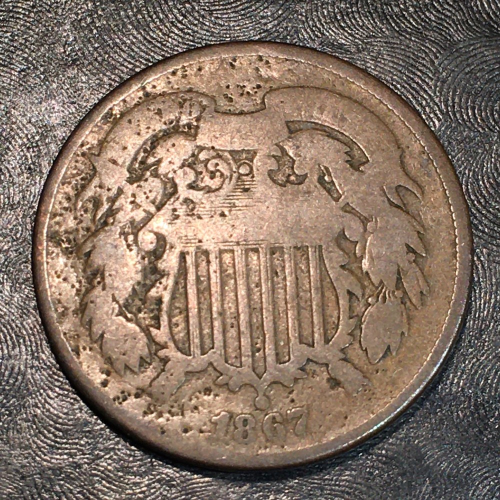 1867 Two Cent - Exact Coin Shown #R545