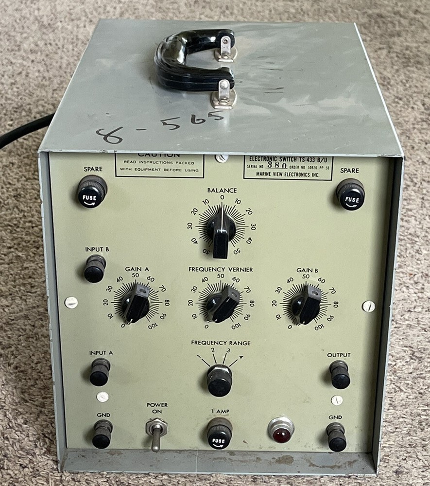 U.S. Army Signal Corps Electronic Switch TS-433, Marine View Electronics