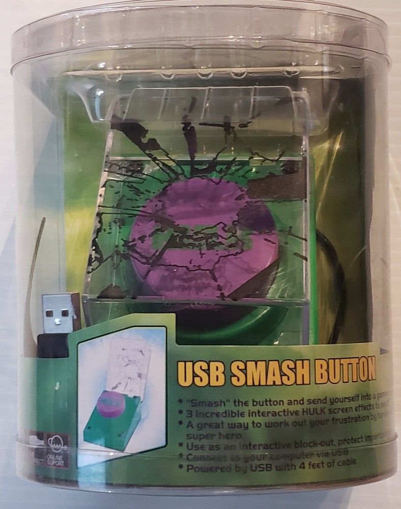 Marvel "Hulk Smash Button" Computer Screen Effect Interactive Toy USB  New