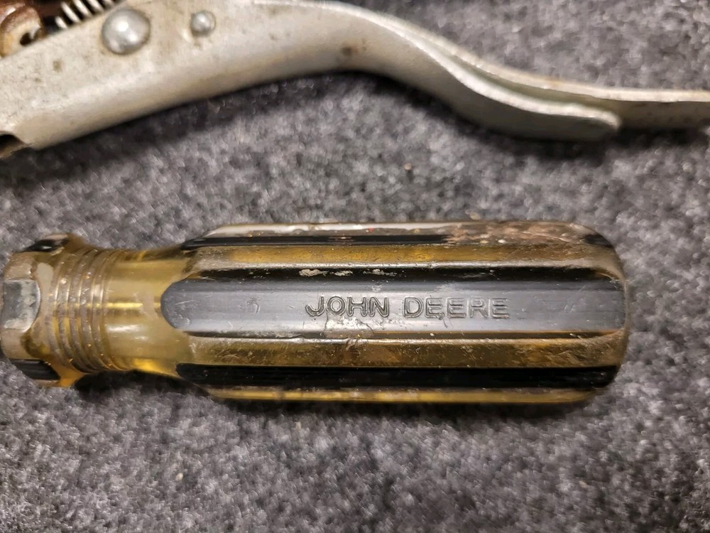 Two JOHN DEERE Tools! Screwdriver And Pliers, AYTC Program! Vintage