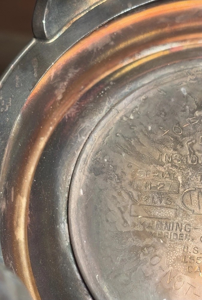 Art Nouveau Large Silver Plated Coffee Tea Server Bowman & Co Does Not Warm Up