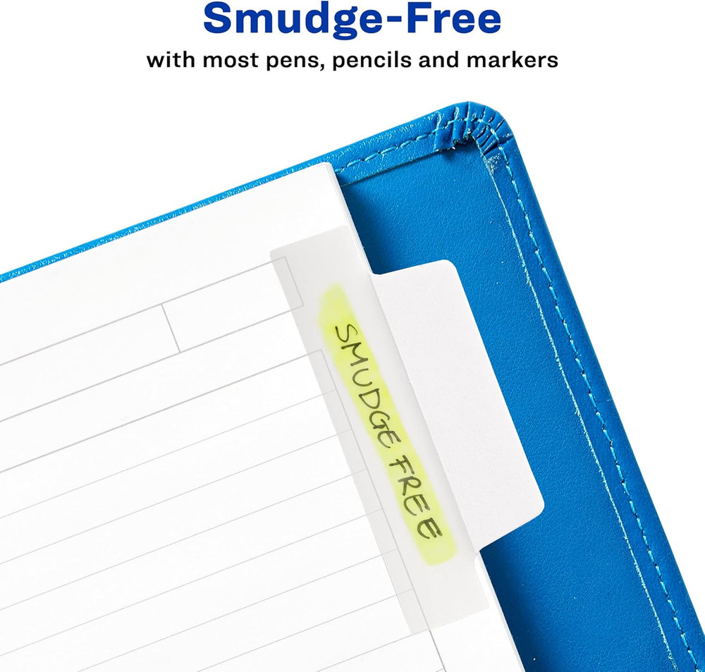Margin Ultra Tabs, 2.5" X 1", 2-Side Writable, White, 24 Repositionable Page Tab