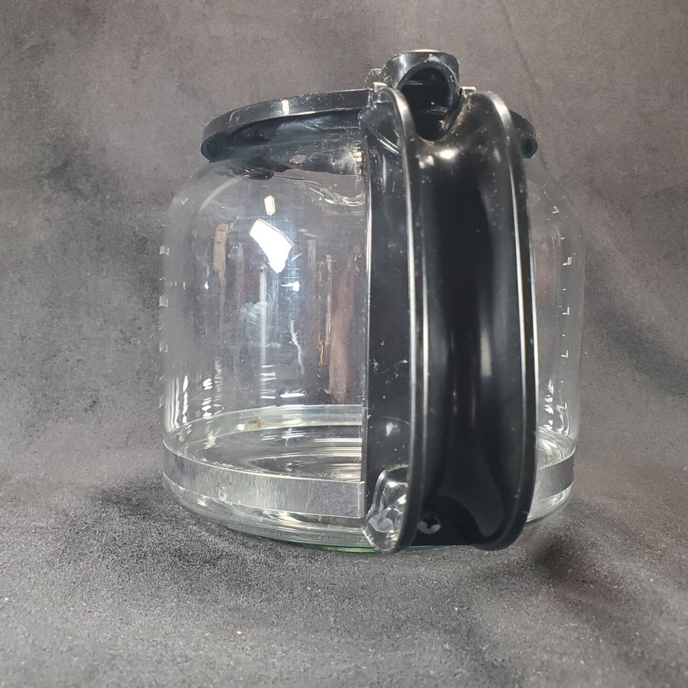 Glass Coffee Pot 12 Cups Black Lid Handle