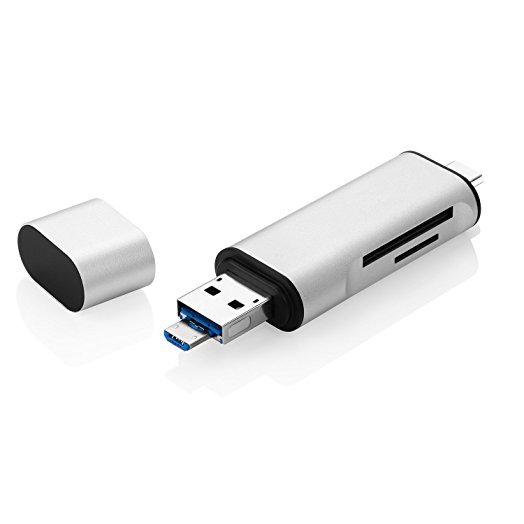 3 in 1 USB C Micro USB Memory Card Micro SD SDHC TF Reader Adapter for phone pc