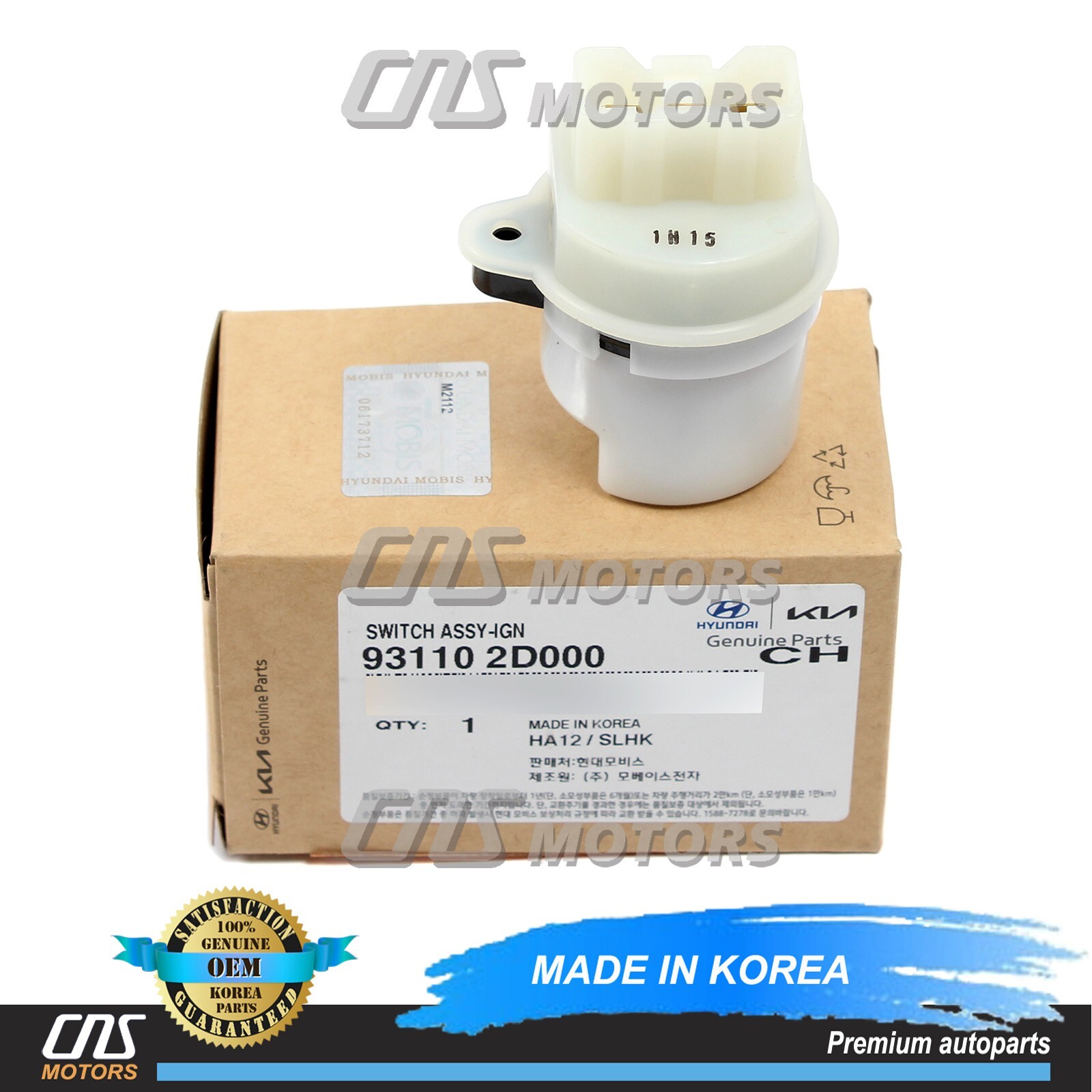 GENUINE Ignition Starter Switch for 2001-2010 Hyundai Kia OEM 931102D000