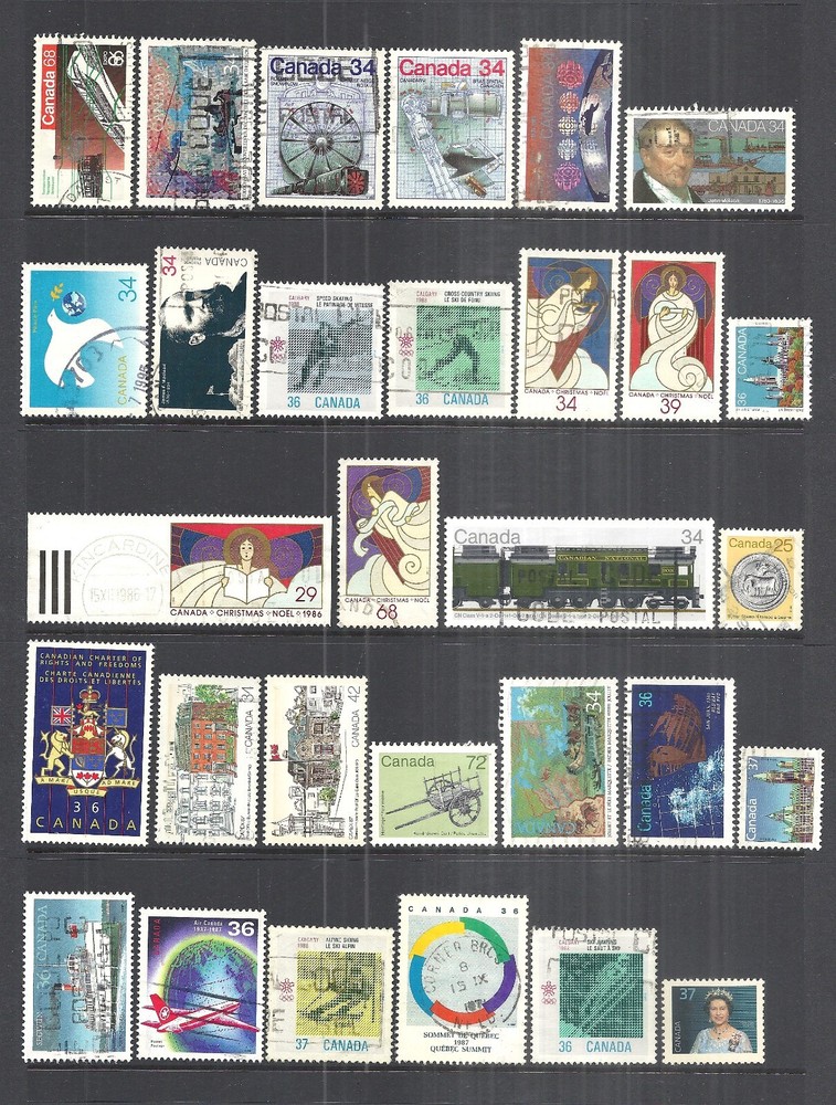 CANADA VARIOUS MINT HINGED & USED ISSUES 1984 - 1988
