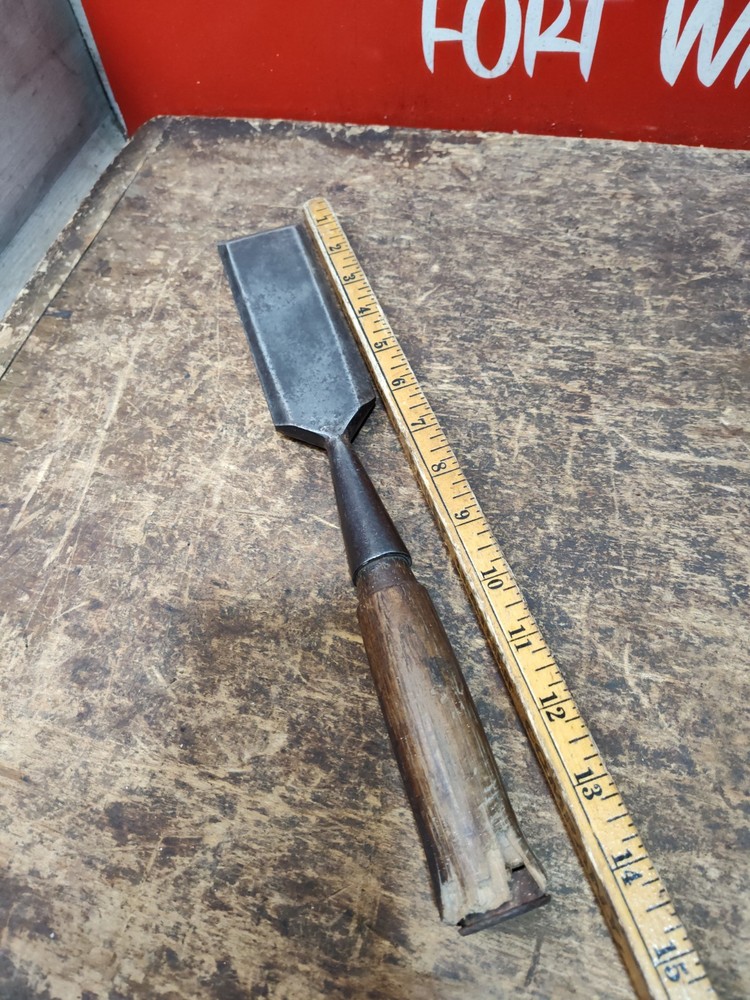 Early Clear Cut 2" Bevel Edge Socket Framing Chisel Timber Slick