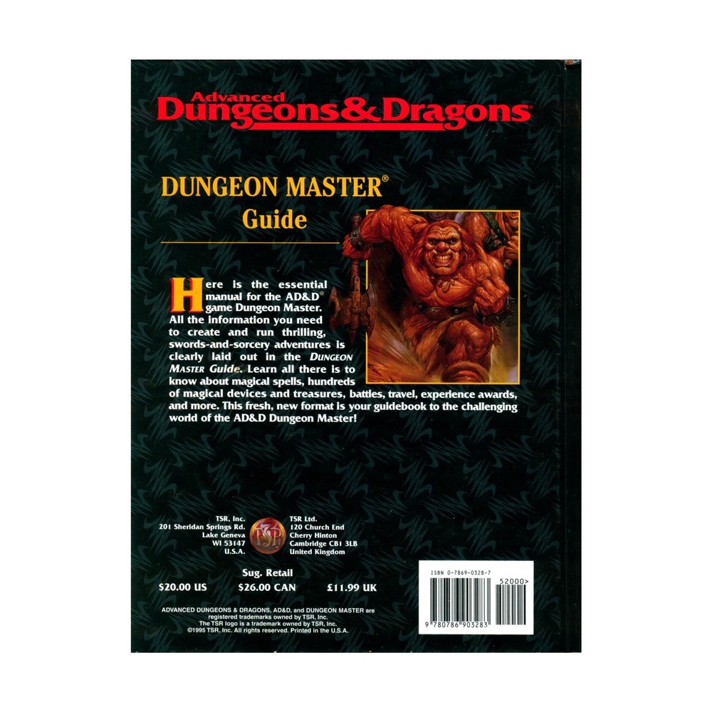 AD&D 2nd Ed Dungeon Master's Guide (Revised Ed, 1st) VG+