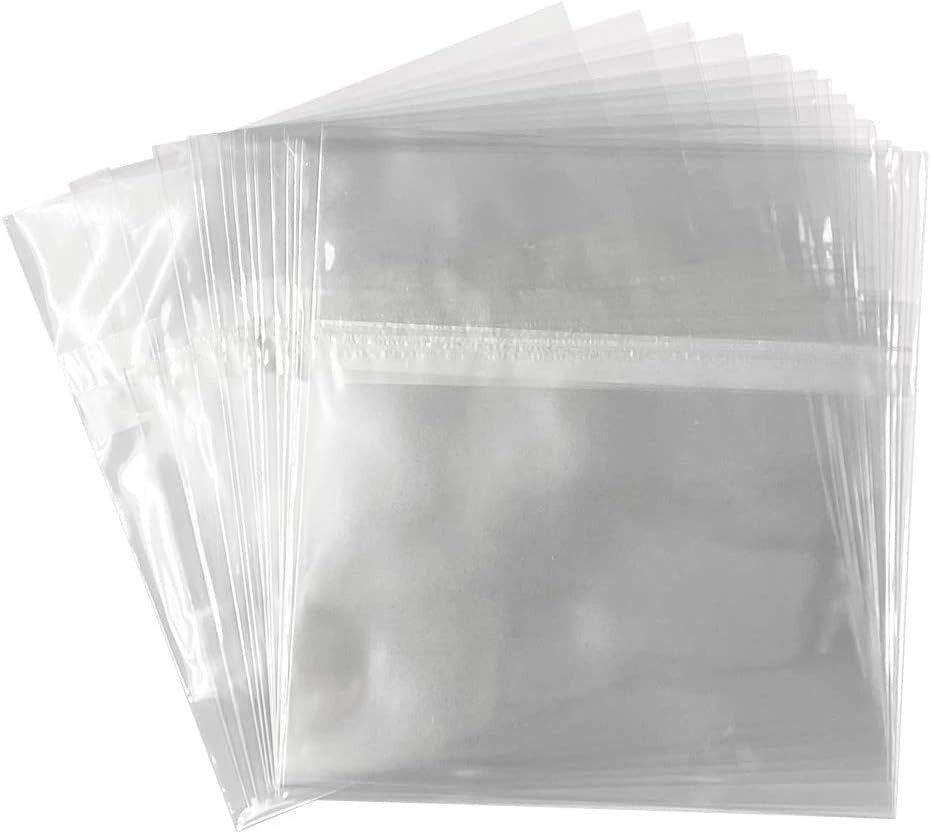 CD Jewel Case Sleeves, 6 1/8 x 5 Inches 6.125 x 5.125 inches, clear