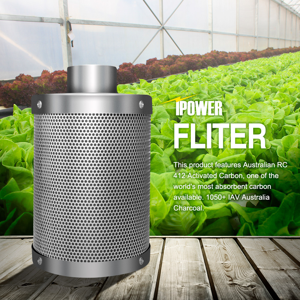 iPower 6" Inch Air Carbon Charcoal Filter for Odor Control Exhaust Inline Fan