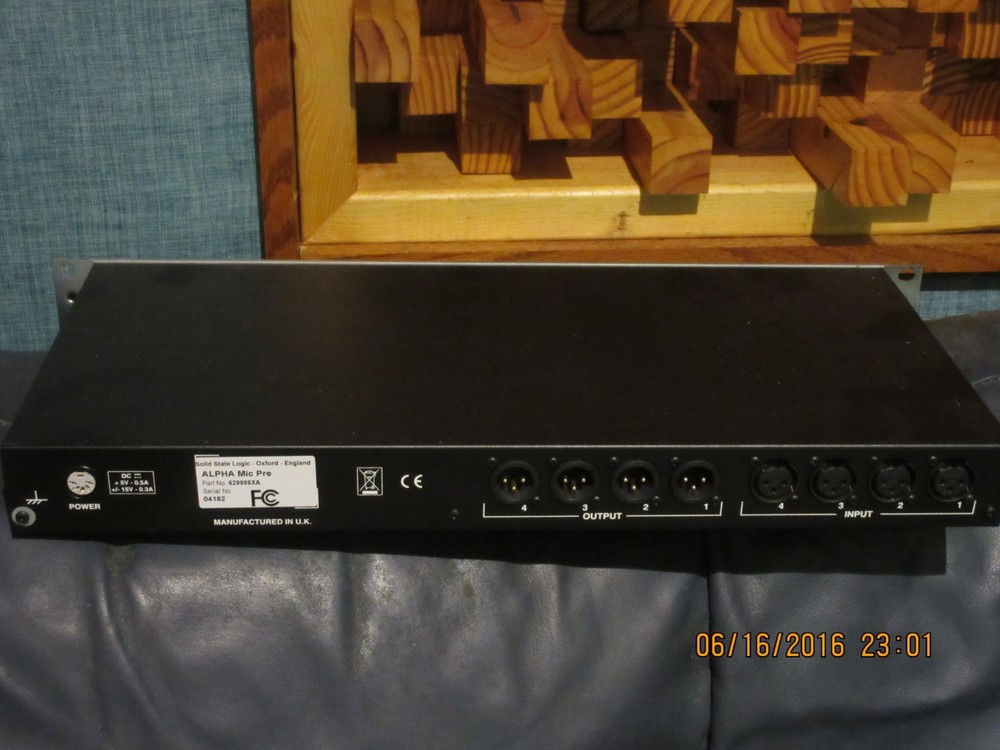 SSL SOLID STATE XLOGIC ALPHA CHANNEL MICROPHONE PREAMP & EQUALIZER W/ POWER CORD