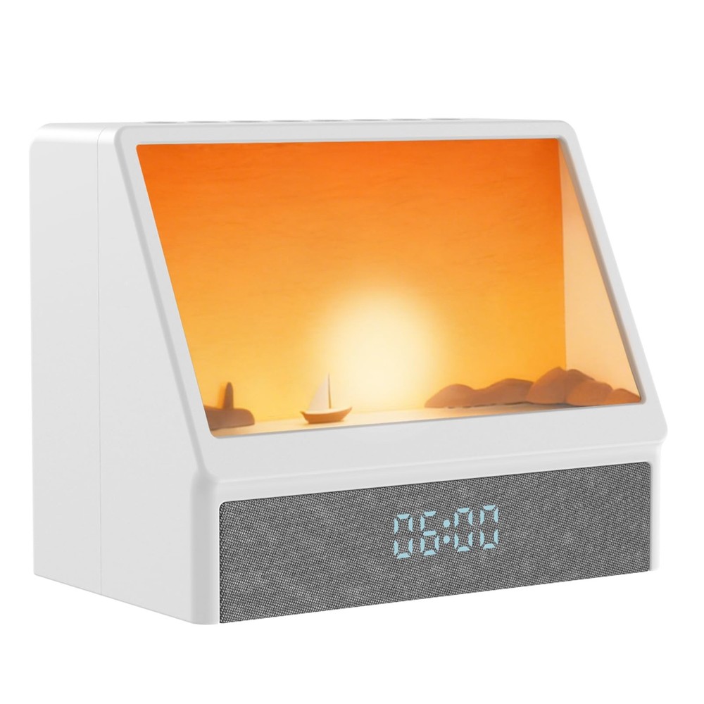 Sunrise Alarm Clock Light with White Noise Bluetooth Speaker