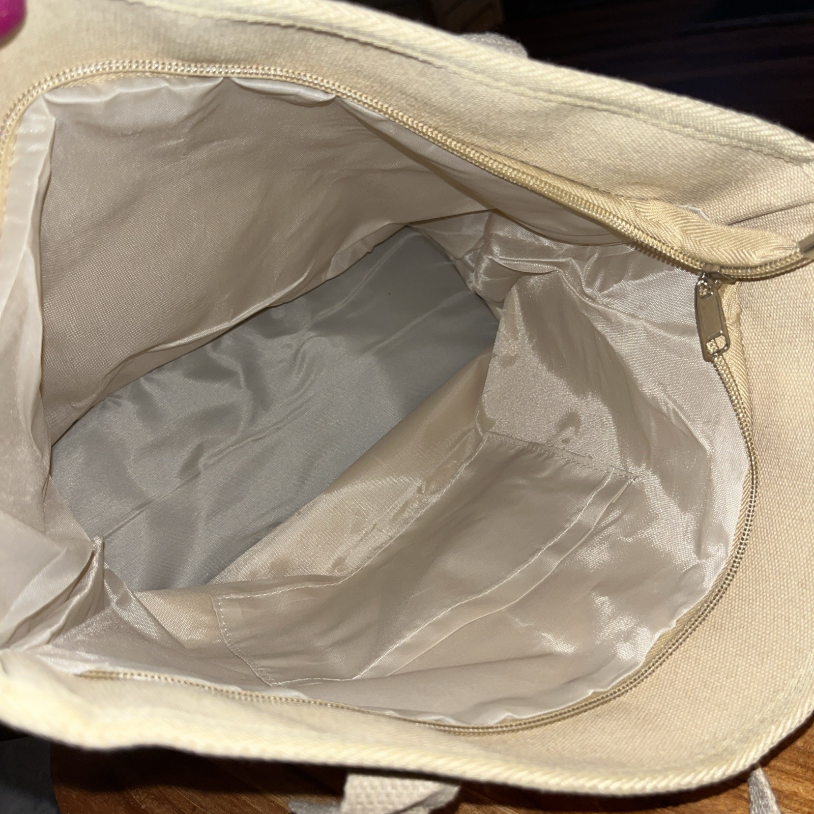 Winnie The Pooh Piglet Tigger Canvas Tote Bag Purse with Zipper & Pockets