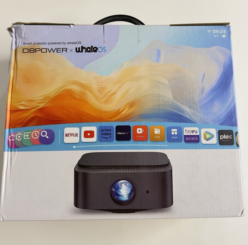 1pcs DBPOWER E2 Smart Projector Powered By WhaleOS & Licensed By Netflix. 2avail