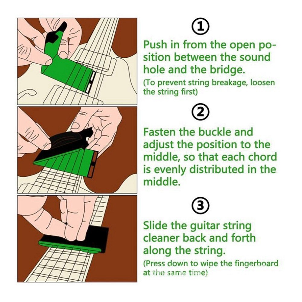 Fingerboard Cleaner, String Cleaner Guitars, String Scrubber, Guitar String9471