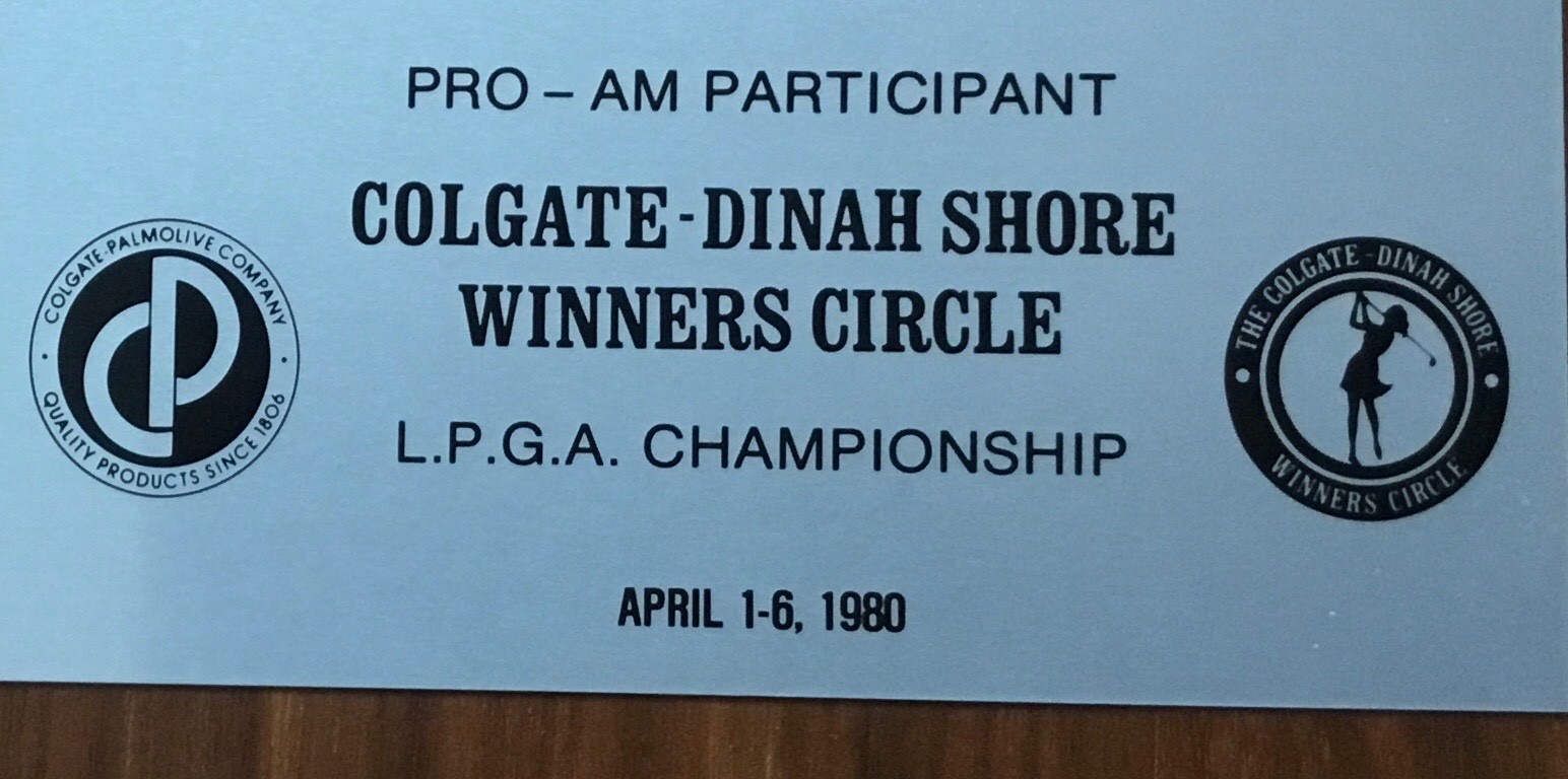 Willie Mays Personally Owned Pro-Am Golf Participant Dinah Shore Winners Circle