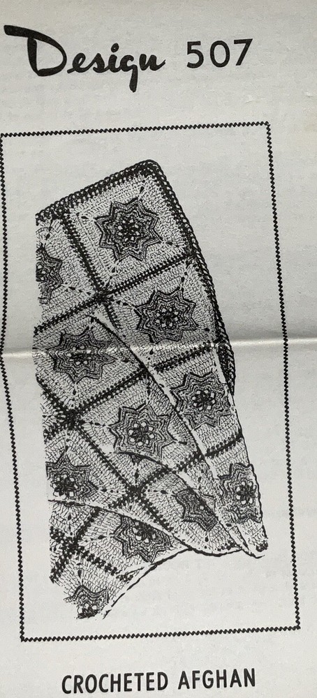 #507 Vintage Afghan Pattern to Crochet (Repro)