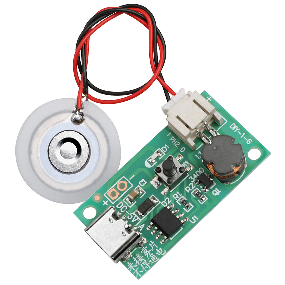 Type-C DC5V Ultrasonic Mist Maker Atomizing Module DIY Humidifier With PCB Kit