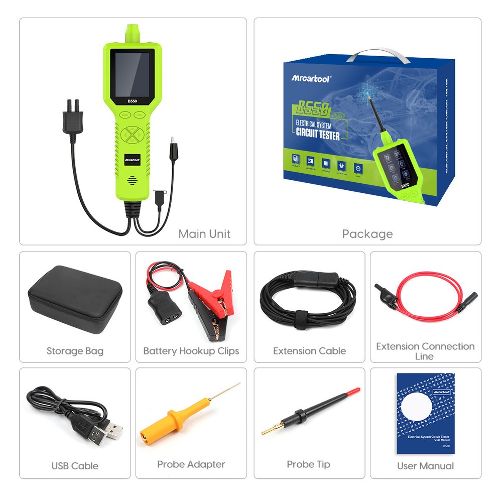12V/24V Car Circuit Tester Electrical System Voltage Tester AVOmeter Multimeter