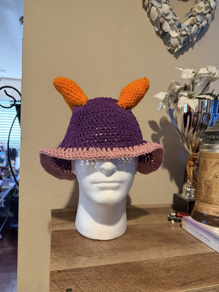 Handmade figment Epcot dragon sun hat