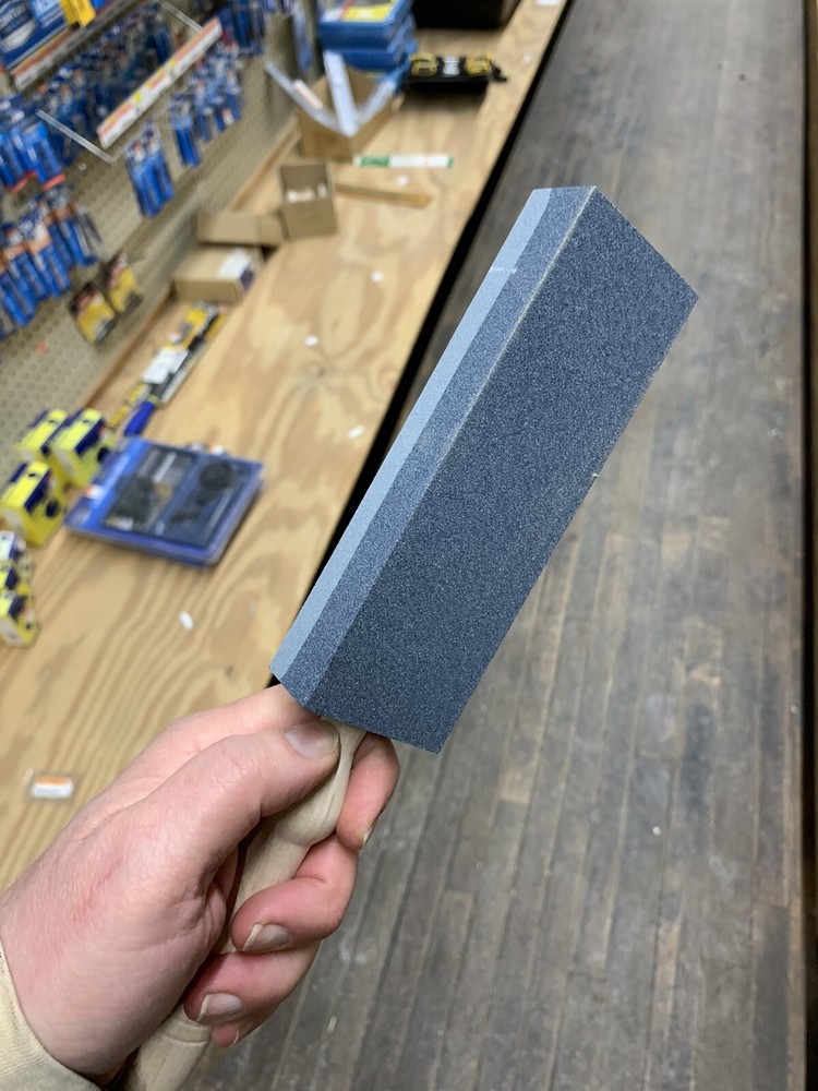 Multi-purpose knife sharpening tool, 2x6” Coarse & Fine Grit! "Stone on a Stick"
