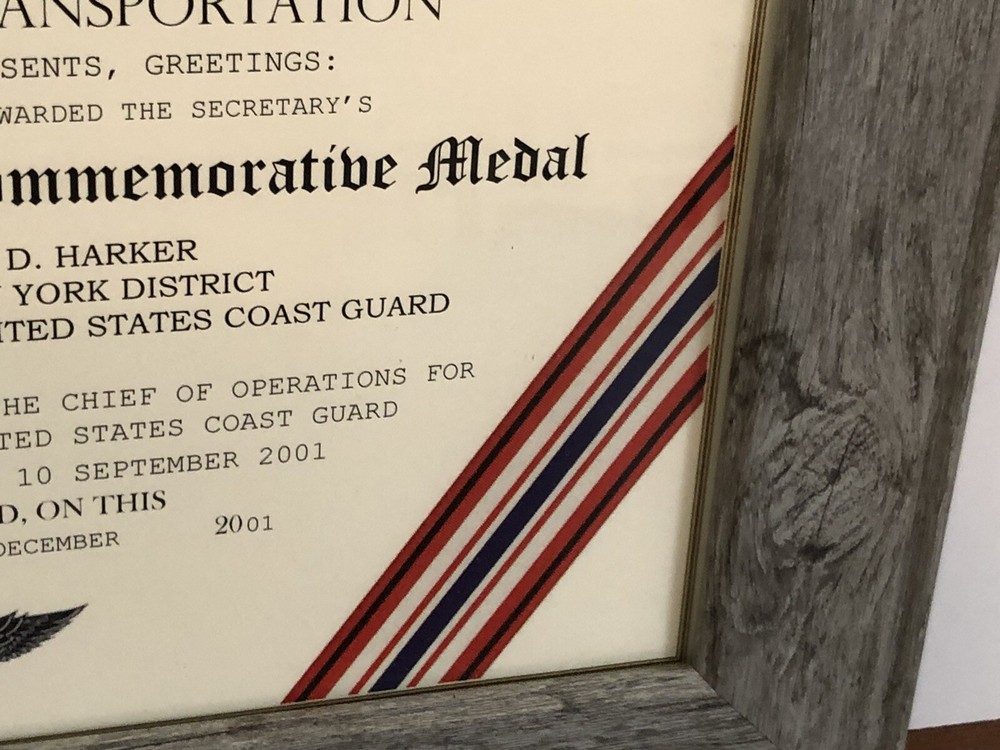 DOT ~ MERITORIOUS ACHIEVEMENT COMMEMORATIVE MEDAL CERTIFICATE ~ Type 1