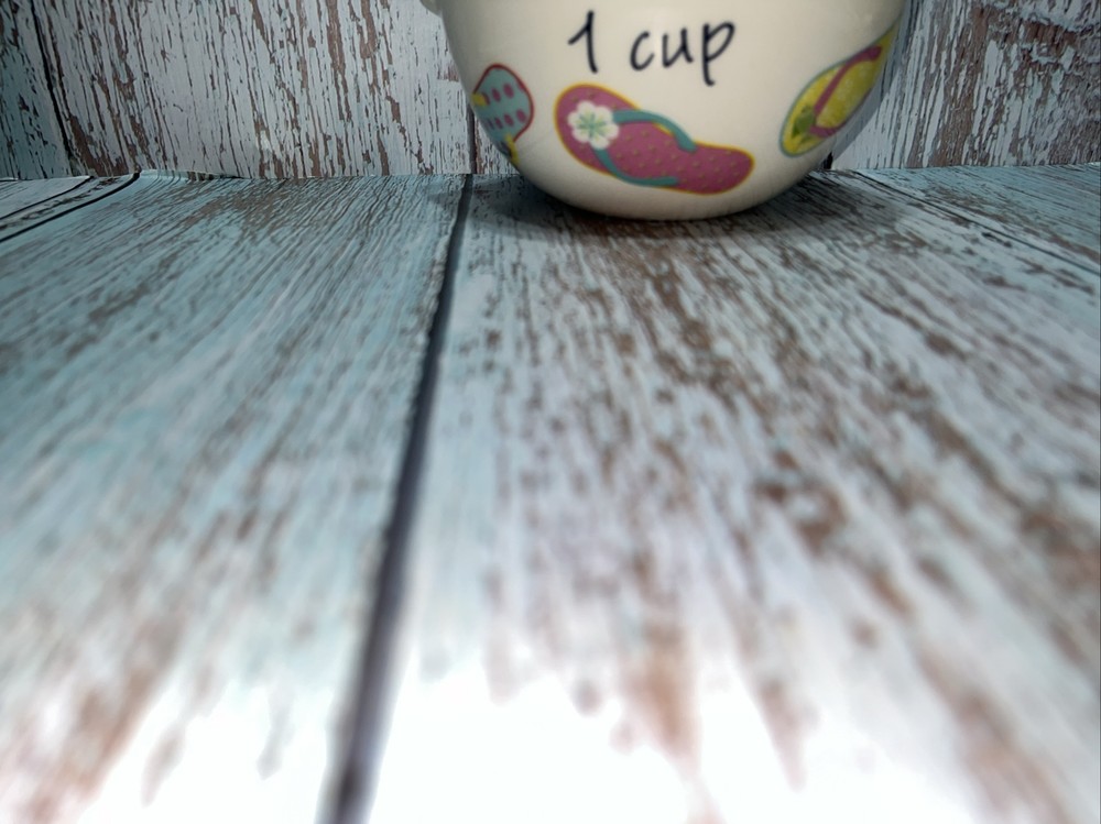 Ceramic Measuring Bowls Cups.Flip Flops 4 Piece Stacking Set