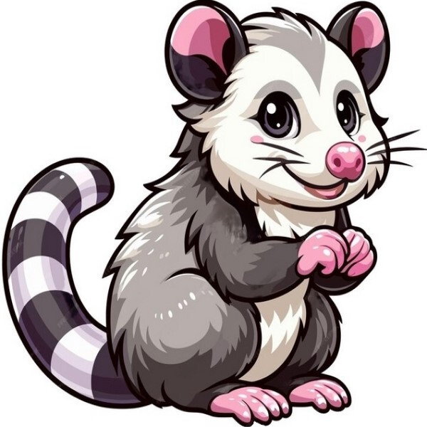 30 Custom Cute Little Possum Personalized Address Labels