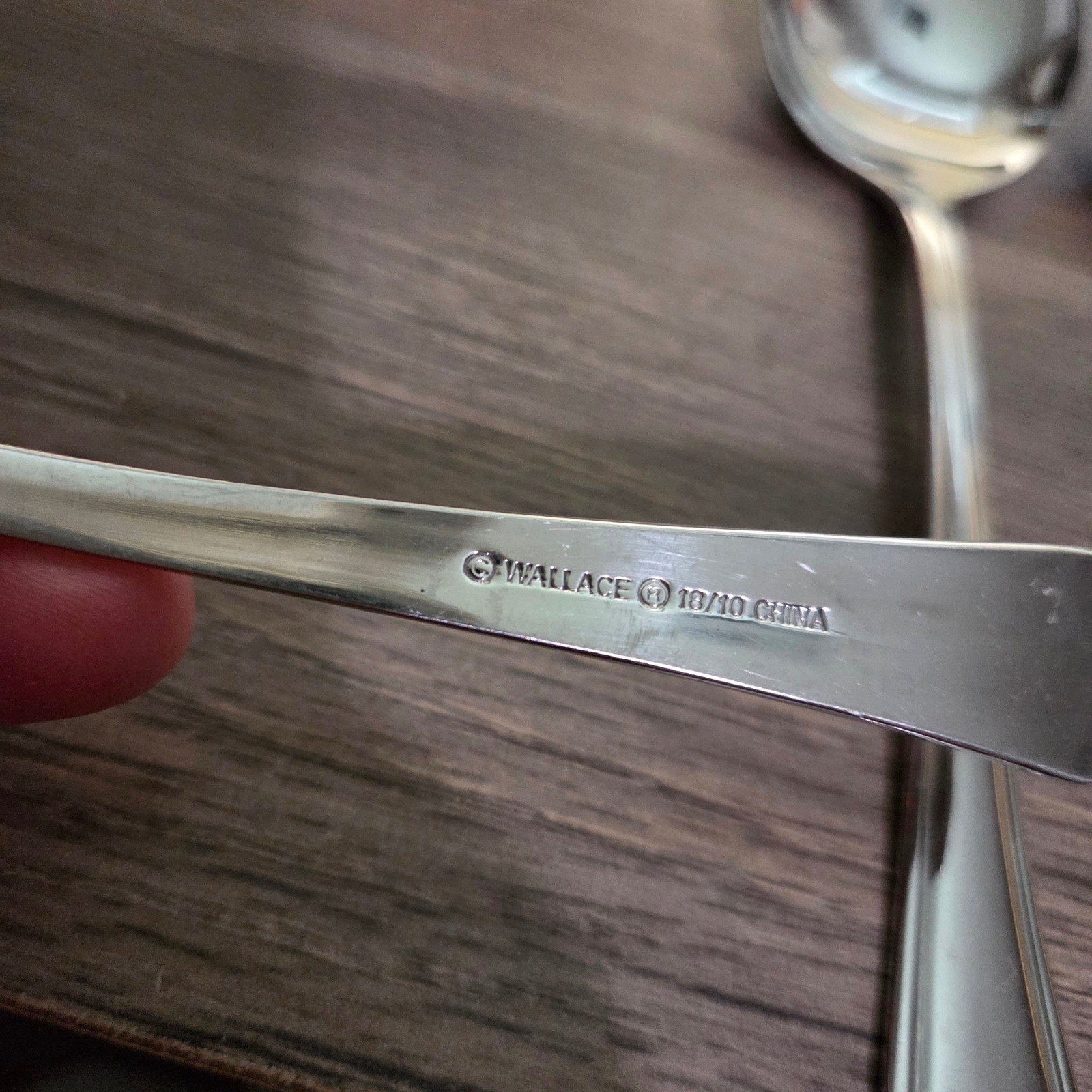 Wallace Casino 18/10 China Soup Spoons Set of 3 Silver Tone Stainless Steel