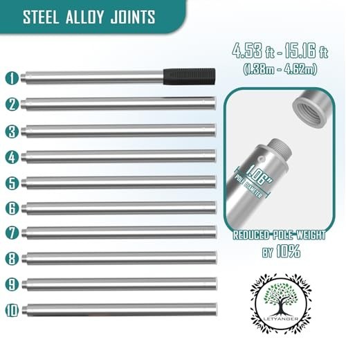 LETYANGER Pole Saws for Tree Trimming, 15ft Extendable Long Tree Trimmers Long