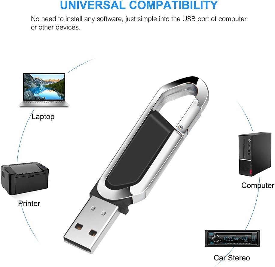 Lightweight 64GB USB Flash Drive - Keychain-Mounted for Ultimate Convenience