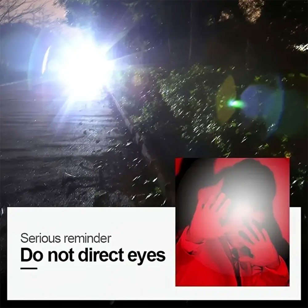 Super Bright LED Flashlight Zoomable Torch USB Rechargeable COB Side Soft Light