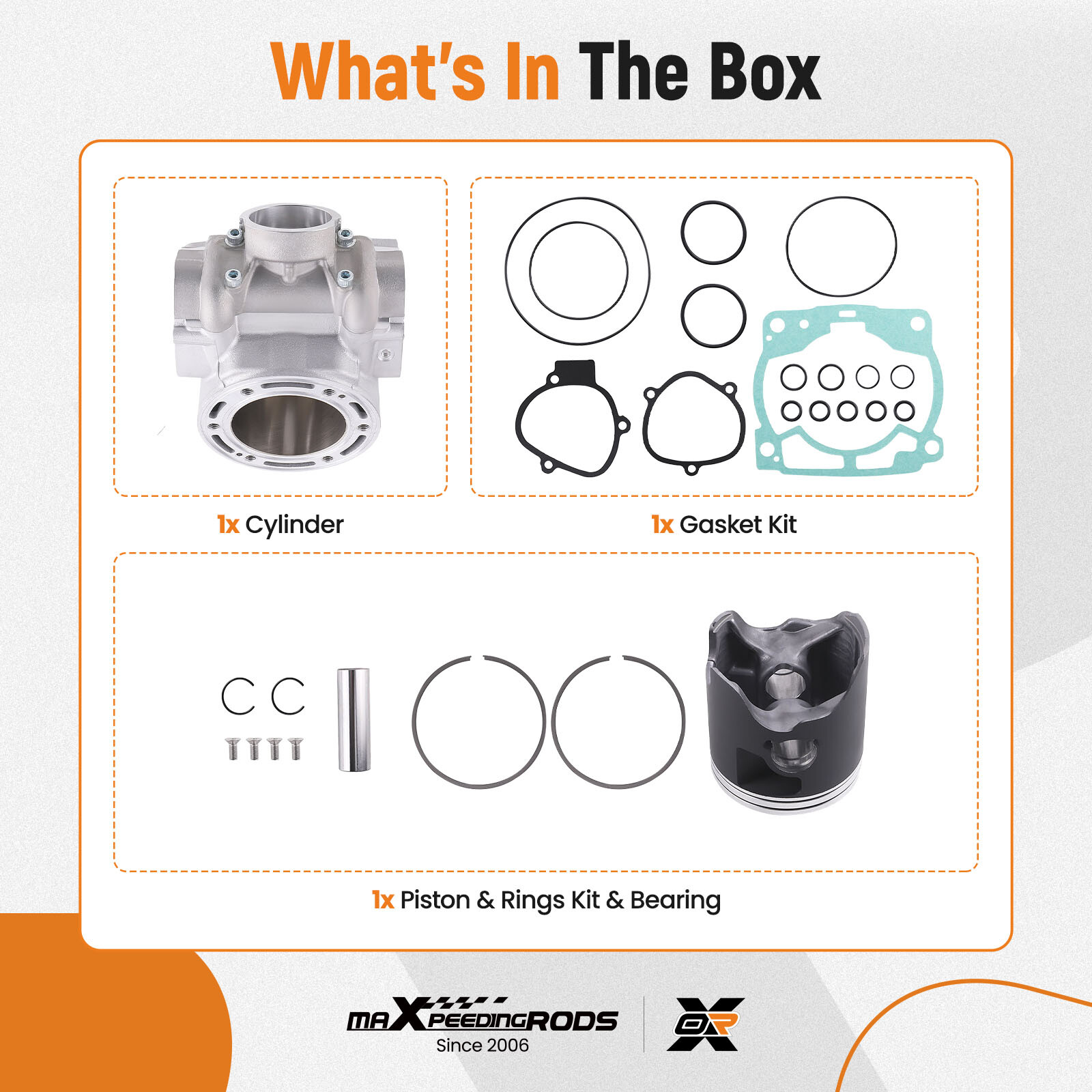 Piston Cylinder Gasket Top End Rebuild Kit For 300 XC 300 TE EXC XCW SX 2008-16