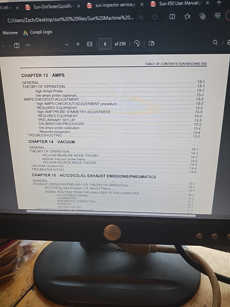 Sun Electric Machine 450 User Service Manual Pdf Book Cd