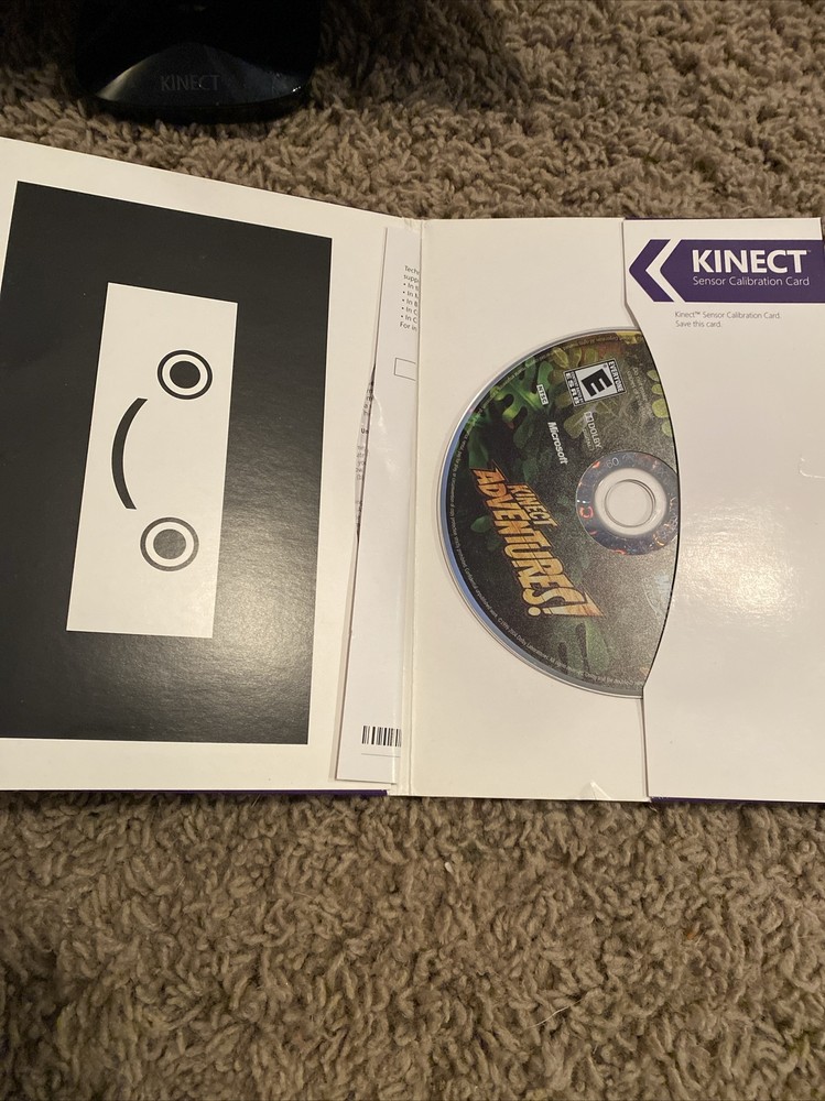 Kinect Sensor with Kinect Adventures Game Microsoft XBOX 360 Tested Works 4