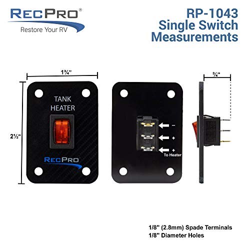 RV Toggle Switch | RV Tank System Control Panel Switch | Gang Kit 1 Toggle