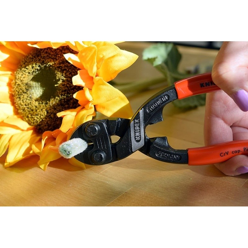 Compact Bolt Cutter 8 Inch Precision Cutting Tool Ergonomic Durable Design New