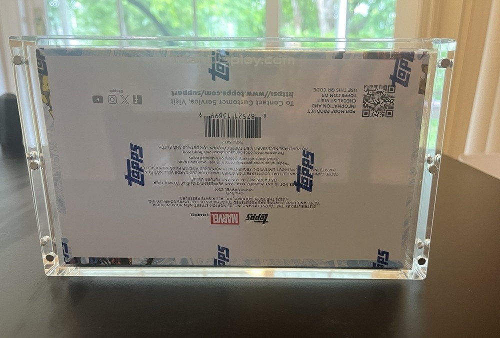 Acrylic Display Case Magnetic Lid Stack FITS 2025 Topps Chrome MARVEL Hobby Box
