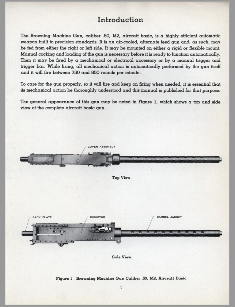84 Page AAF WWII GM Caliber .50 M2 Browning Aircraft Basic Training Manual on CD
