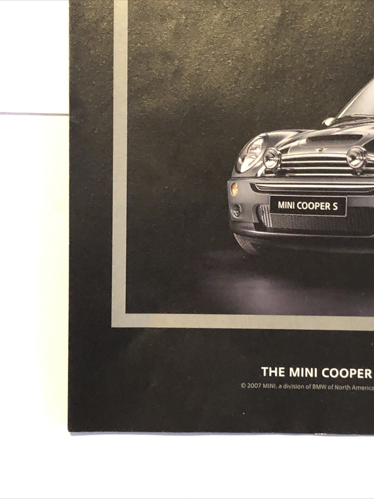 2007 Mini Cooper S Convertible PRINT AD Not Every Guy Can Keep It Open