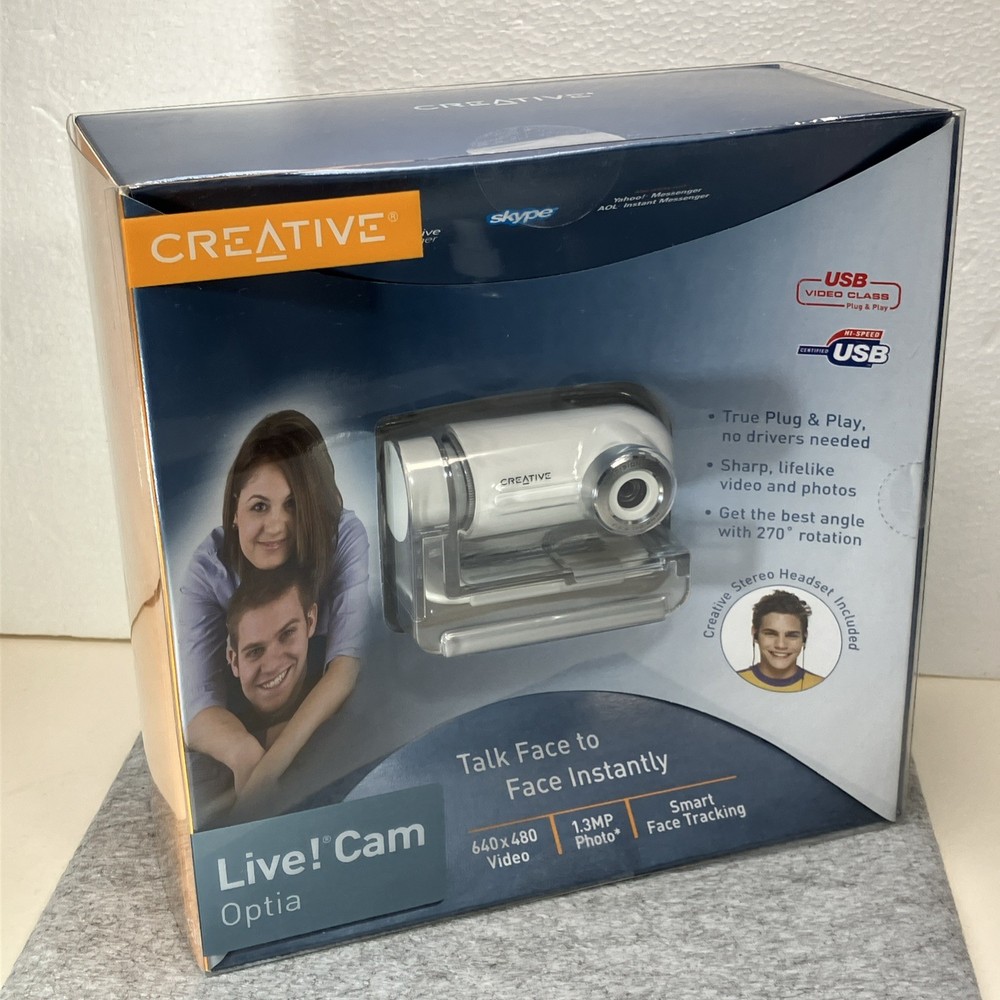 Creative Live! Cam Optia Web Cam New Sealed With Headset